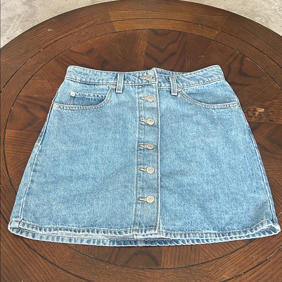 Levi's Dresses & Skirts - Levi's Light Blue Denim Button-Front Mini Skirt